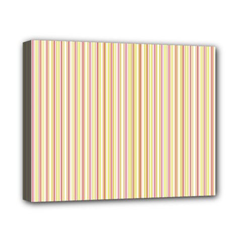 Stripes Pink And Green  Line Pattern Canvas 10  X 8  by paulaoliveiradesign