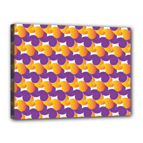 Purple And Yellow Abstract Pattern Canvas 16  X 12  by paulaoliveiradesign