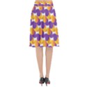 purple and yellow Abstract pattern Flared Midi Skirt View2