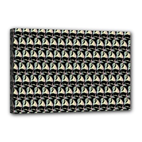 Colorful Pop Art Monkey Pattern Canvas 18  X 12  by paulaoliveiradesign