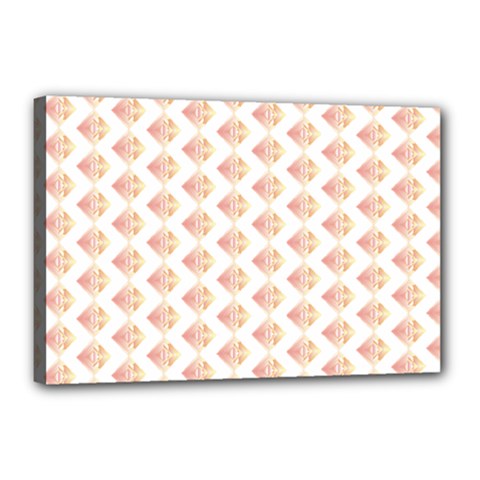 Geometric Losangle Pattern Rosy Canvas 18  X 12  by paulaoliveiradesign