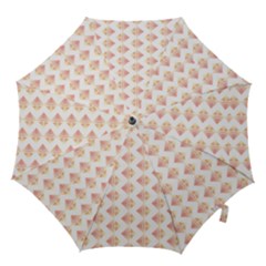 Geometric Losangle Pattern Rosy Hook Handle Umbrellas (medium) by paulaoliveiradesign