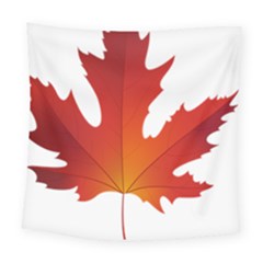 Autumn Maple Leaf Clip Art Square Tapestry (large) by BangZart