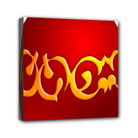 Easter Decorative Red Egg Mini Canvas 6  X 6  by BangZart