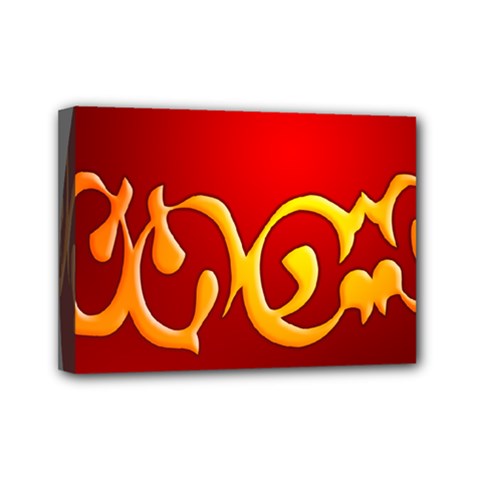 Easter Decorative Red Egg Mini Canvas 7  X 5  by BangZart