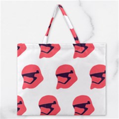 Stormtroper Pattern  Zipper Large Tote Bag by paulaoliveiradesign