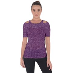 Purple Colorful Glitter Texture Pattern Short Sleeve Top by paulaoliveiradesign