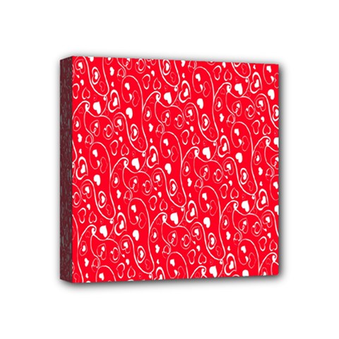 Heart Pattern Mini Canvas 4  X 4  by BangZart