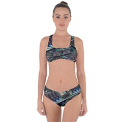 Computer Ram Tech Criss Cross Bikini Set by BangZart