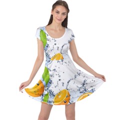Fruits Water Vegetables Food Cap Sleeve Dresses by BangZart