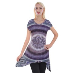 Spirit Of The Child Australian Aboriginal Art Short Sleeve Side Drop Tunic by BangZart