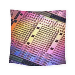 Optics Electronics Machine Technology Circuit Electronic Computer Technics Detail Psychedelic Abstra Square Tapestry (small) by BangZart