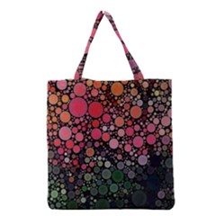 Circle Abstract Grocery Tote Bag by BangZart