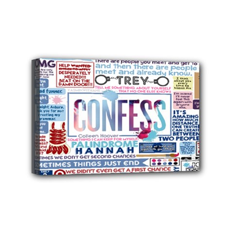 Book Collage Based On Confess Mini Canvas 6  X 4  by BangZart