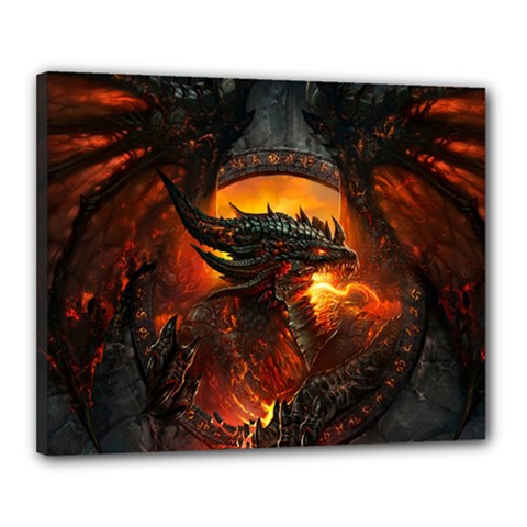 Dragon Legend Art Fire Digital Fantasy Canvas 20  X 16  by BangZart