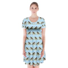 Sparrows Short Sleeve V-neck Flare Dress by SuperPatterns