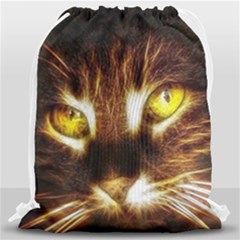 Cat Face Drawstring Bag (large) by BangZart