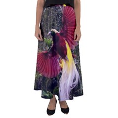 Cendrawasih Beautiful Bird Of Paradise Flared Maxi Skirt by BangZart