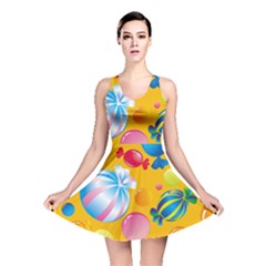 Sweets And Sugar Candies Vector  Reversible Skater Dress by BangZart