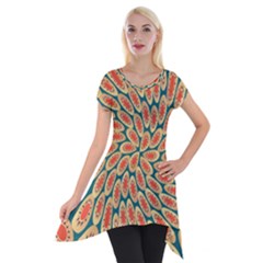 Stars Twirl Short Sleeve Side Drop Tunic by linceazul