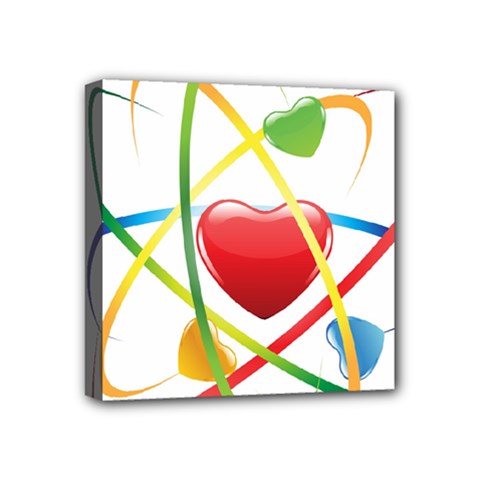 Love Mini Canvas 4  X 4  by BangZart