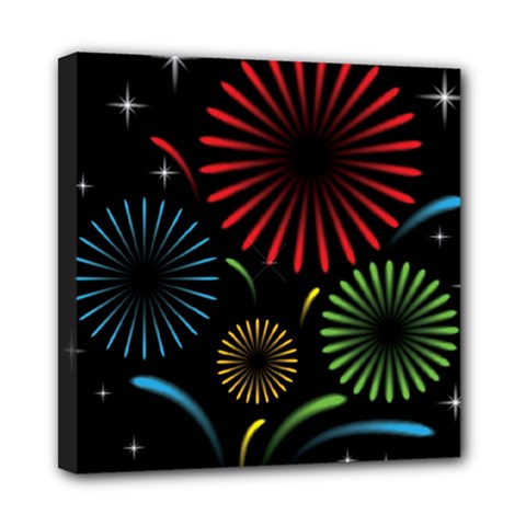 Fireworks With Star Vector Mini Canvas 8  X 8  by BangZart