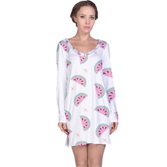 Watermelon Wallpapers  Creative Illustration And Patterns Long Sleeve Nightdress by BangZart