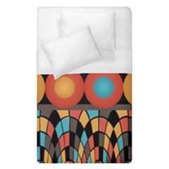 Colorful Geometric Composition Duvet Cover (single Size) by linceazul
