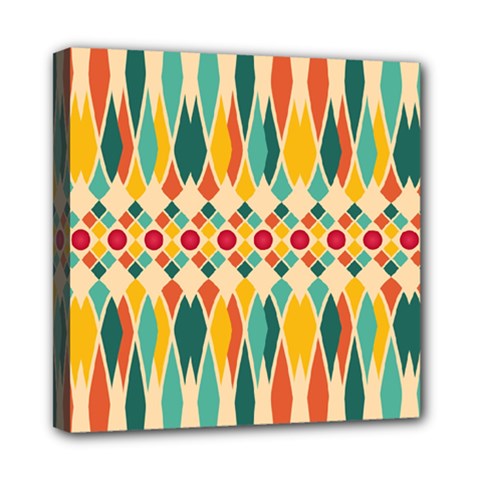 Festive Pattern Mini Canvas 8  X 8  by linceazul
