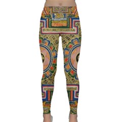 Asian Art Mandala Colorful Tibet Pattern Classic Yoga Leggings by paulaoliveiradesign