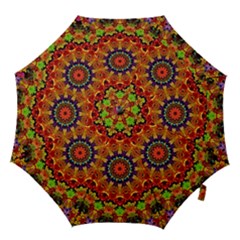 Fractal Mandala Abstract Pattern Hook Handle Umbrellas (medium) by paulaoliveiradesign