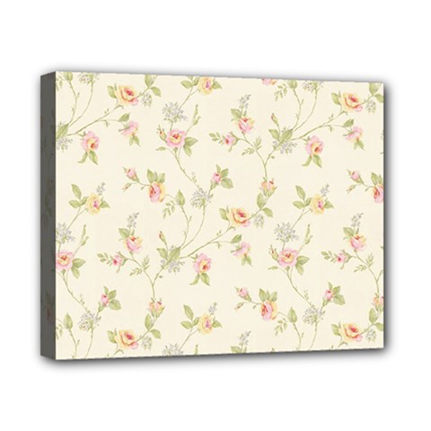 Floral Paper Pink Girly Cute Pattern  Canvas 10  X 8  by paulaoliveiradesign