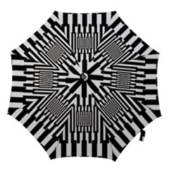 Black Stripes Endless Window Hook Handle Umbrellas (small) by designworld65