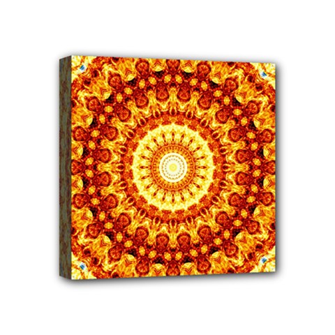 Powerful Love Mandala Mini Canvas 4  X 4  by designworld65