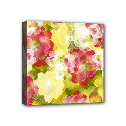 Flower Power Mini Canvas 4  X 4  by designworld65