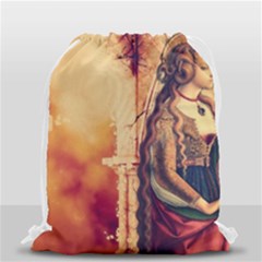 Fantasy Art Painting Magic Woman  Drawstring Bag (small) by paulaoliveiradesign