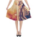 Fantasy Art Painting Magic Woman  Flared Midi Skirt View1