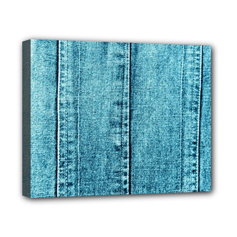 Denim Jeans Fabric Texture Canvas 10  X 8  by paulaoliveiradesign