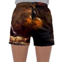 Steampunk, Cute Little Steampunk Girl In The Night With Clocks Sleepwear Shorts View1