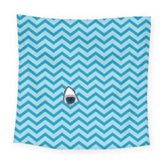 Chevron Shark Pattern Square Tapestry (large) by emilyzragz