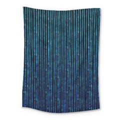 Stylish Abstract Blue Strips Medium Tapestry by gatterwe