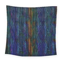 Stylish Colorful Strips Square Tapestry (large) by gatterwe
