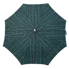 Stylish Frost Blue Strips Straight Umbrellas by gatterwe