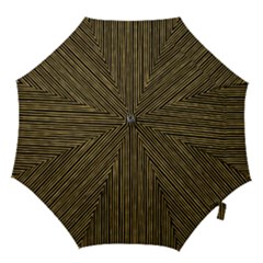 Stylish Golden Strips Hook Handle Umbrellas (large) by gatterwe