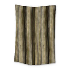 Stylish Golden Strips Small Tapestry by gatterwe