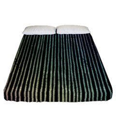 Stylish Rainbow Strips Fitted Sheet (queen Size) by gatterwe