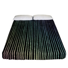 Stylish Rainbow Strips Fitted Sheet (california King Size) by gatterwe