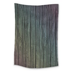 Stylish Rainbow Strips Large Tapestry by gatterwe