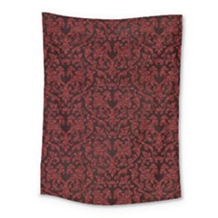 Red Glitter Look Floral Medium Tapestry by gatterwe