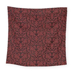 Red Glitter Look Floral Square Tapestry (large) by gatterwe